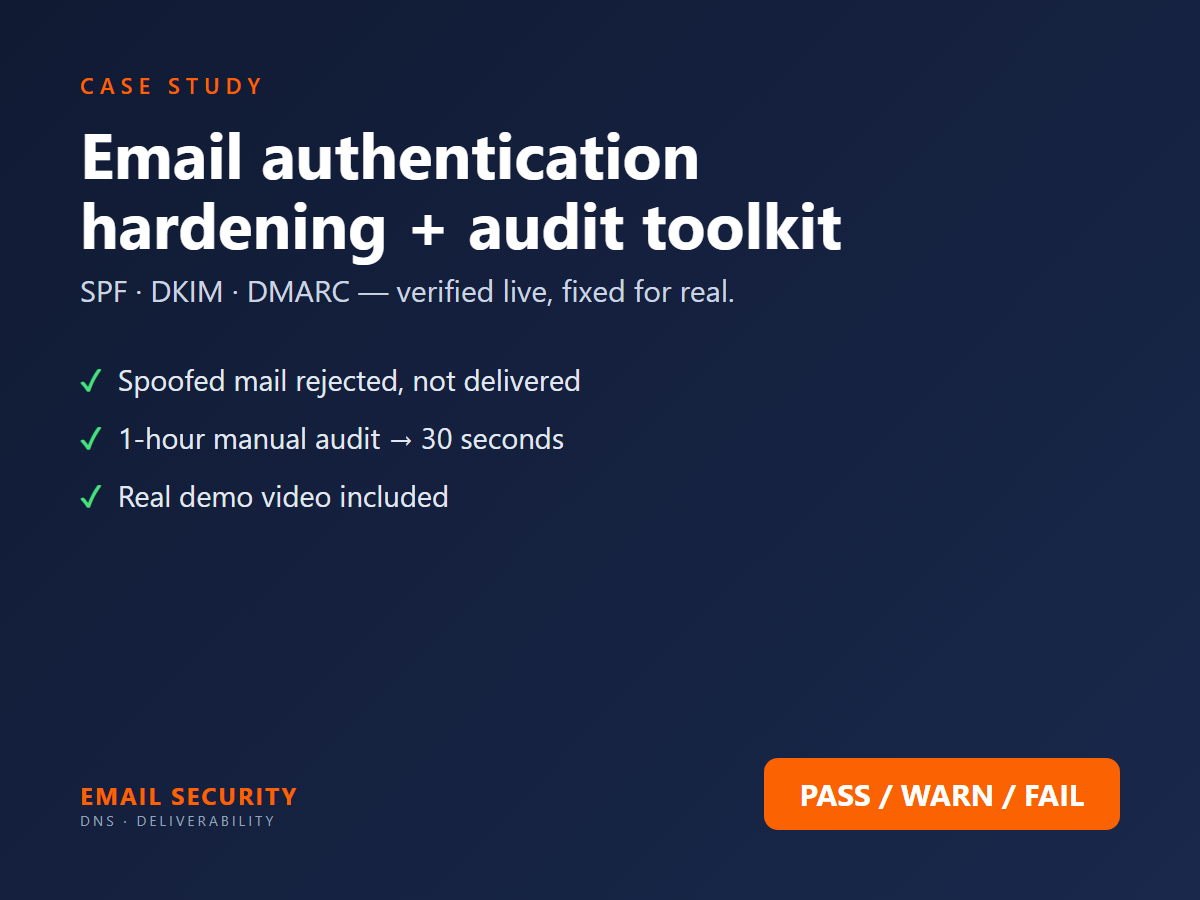 Email authentication case study